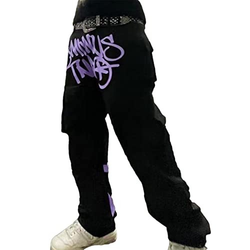 Wukesify Minus Two Cargo Y2K Herren,2023 Cargo Jogginghose Baggy,Cargo Jogginghose Baggy,Hip-Hop Cargo Hosen Männer Hip-Hop-Cargohose 90er Hip Hop Kleidung Damen Stylische Atmungsaktive Jog von Wukesify