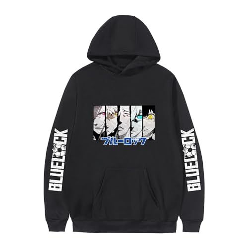 Wulachaka Blue Lock Cosplay Kostüm Anime Isagi Yoichi Hoodies Bachira Meguru Sweatshirts Kapuzenpullover Erwachsene Pullover Langarm Weatshirts Jacke, 1, S von Wulachaka