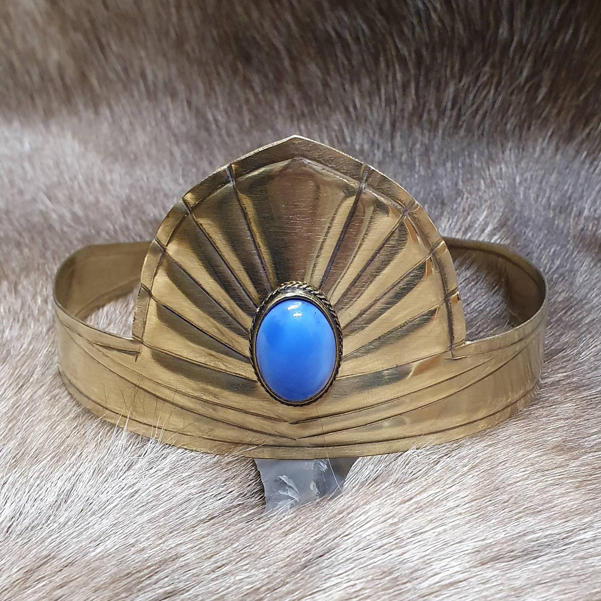 Antike Krone Aus Messing Mit Glas von WulflundJewelry