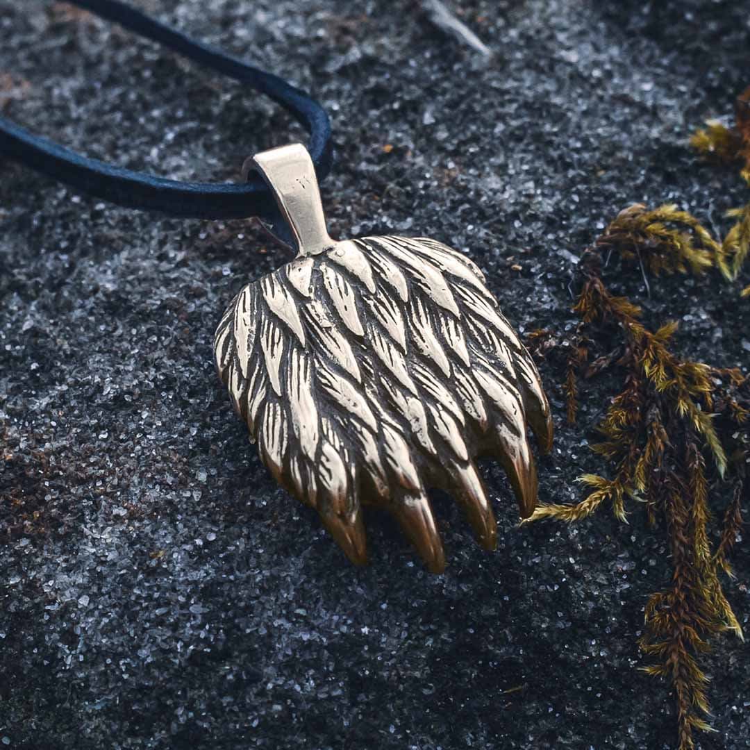 Bärentatze Bronze Anhänger Wikingerpfote Klaue Bären Pagan Wikinger Natur Tier Charm Schmuck von WulflundJewelry