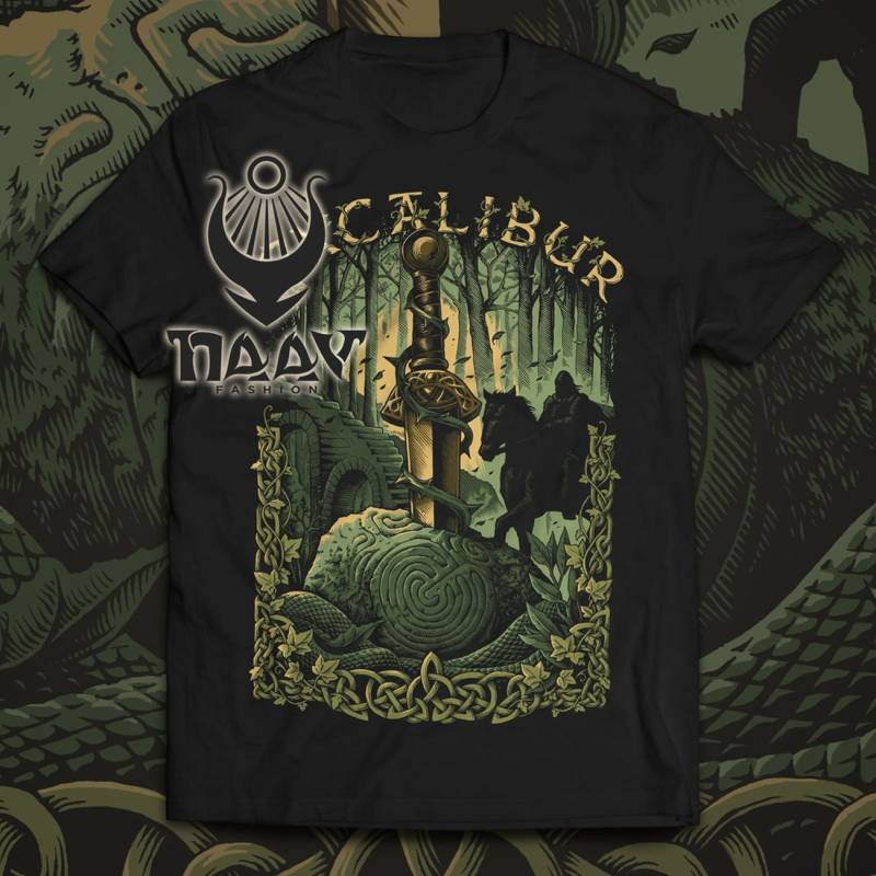 Excalibur Herren T-Shirt, Farbig, Pagan T-Shirt Herrenschnitt, Unisex Fashion Excalibur Herren T-Shirt, Farbig, Pagan T-Shirt Herrenschnitt, Unisex Fashion von WulflundJewelry