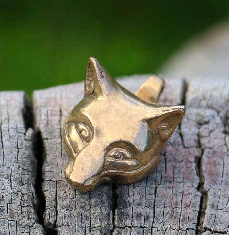 Fuchs Kopf Anhänger Bronz Juwel Amulett Bronze Schmuck Fuchs Kopf Anhänger Bronz Juwel Amulett Bronze Schmuck von WulflundJewelry