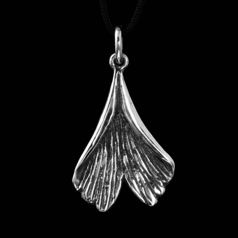 Ginkgo Biloba, Anhänger, Silber Baum von WulflundJewelry