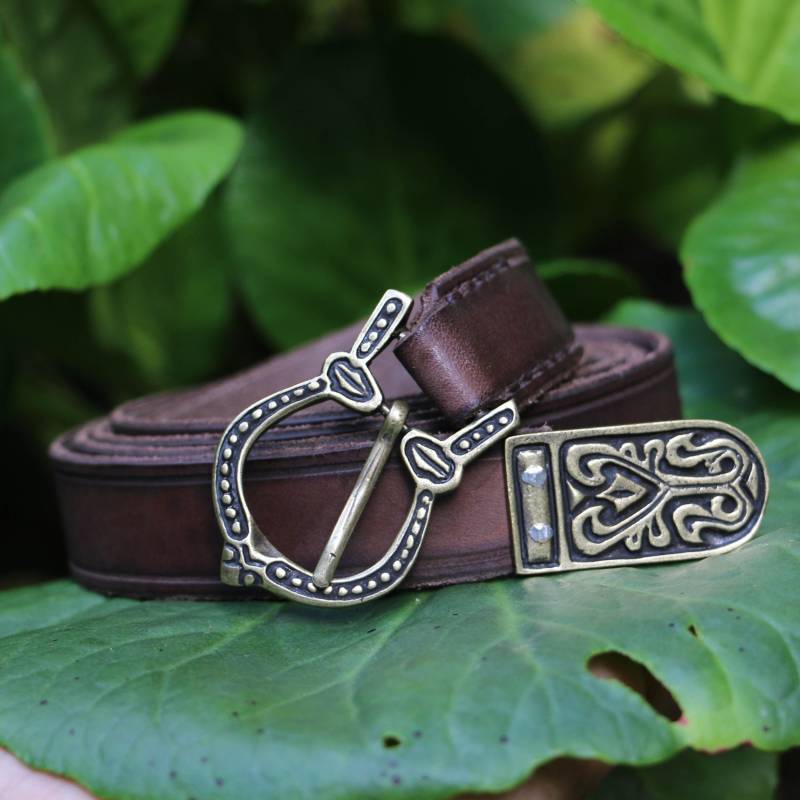 Gotland Wikinger Brauner Ledergürtel Reenactment Mittelalter Larp Sca Gürtel Kostümzubehör von WulflundJewelry