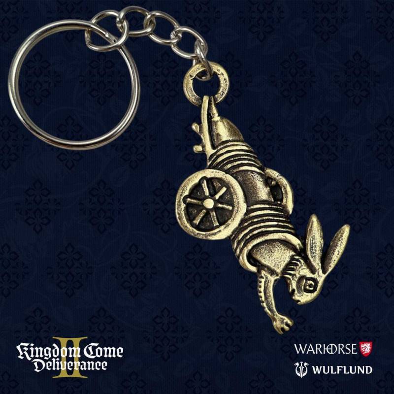 Zink Schlüsselanhänger - Kingdom Come Deluxe Hase in Der Kanone von WulflundJewelry