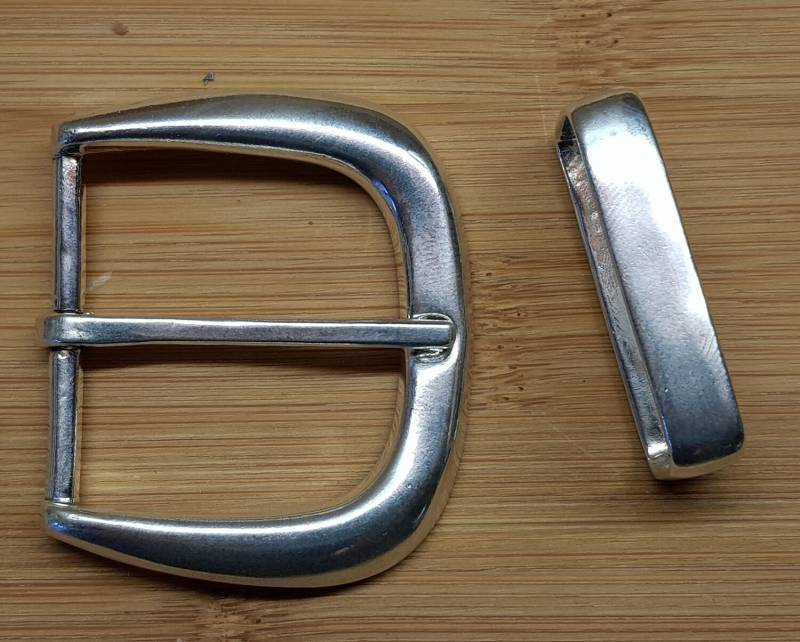 Modern Style Sterling Silver Belt Buckle With Loop Gentleman Ladies Unisex Fashion Accessories Executive Men's Ladie's Men von WulflundJewelry