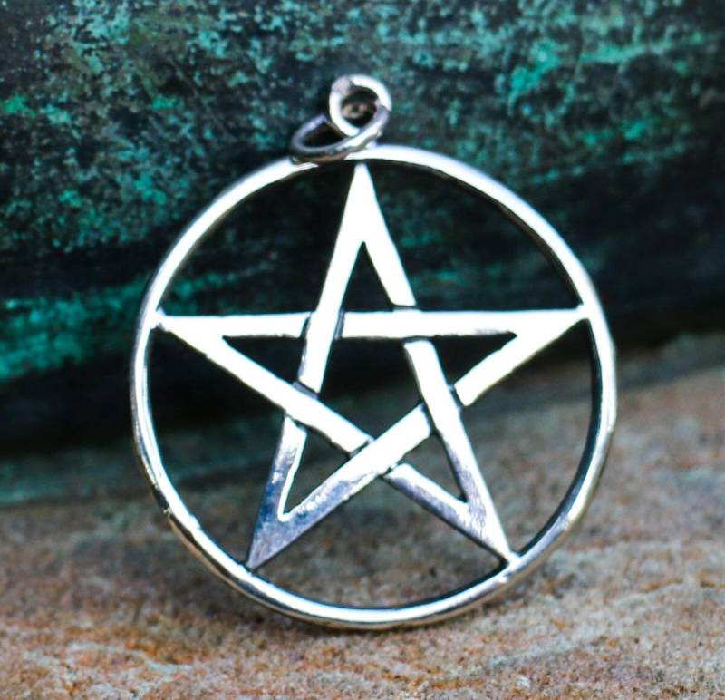 Pentagramm, Silber Anhänger Schmuck Magic Magie von WulflundJewelry