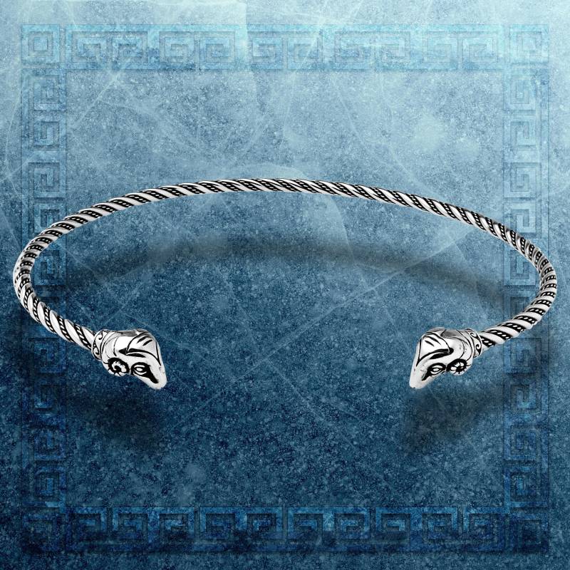 Ram Torques Torc Silver Beast Head Collector's Own Original Design For Vikings Series History Channel Drakkar Artisan von WulflundJewelry