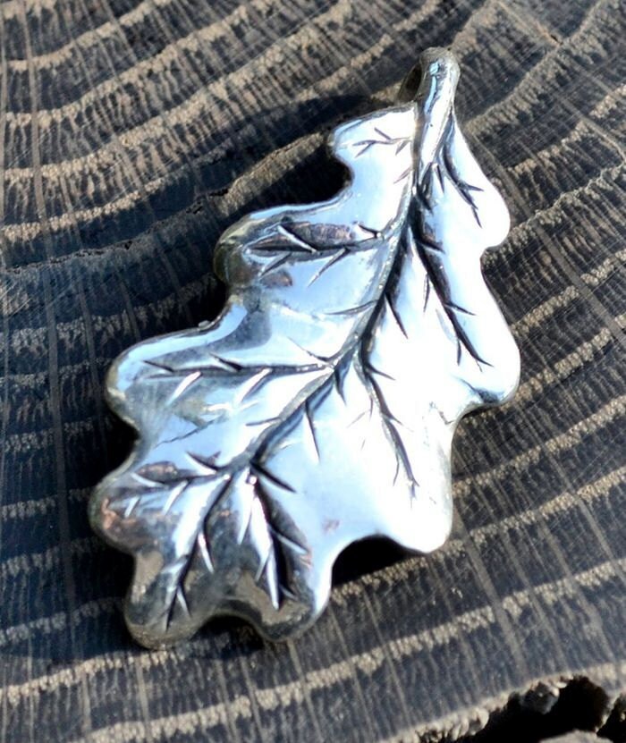 Silver Oak Leaf Druid Pendant Sterling Necklace Pagan Charm Jewel Jewelry Jewellery Leaves Tree Of Life Druid's Amulet Talisman Celtic von WulflundJewelry