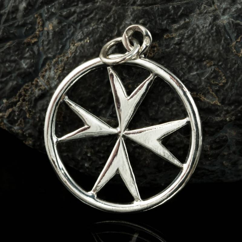 Templar/Malteser Kreuz, Anhänger/Amulett, Sterlingsilber 925 Ag von WulflundJewelry