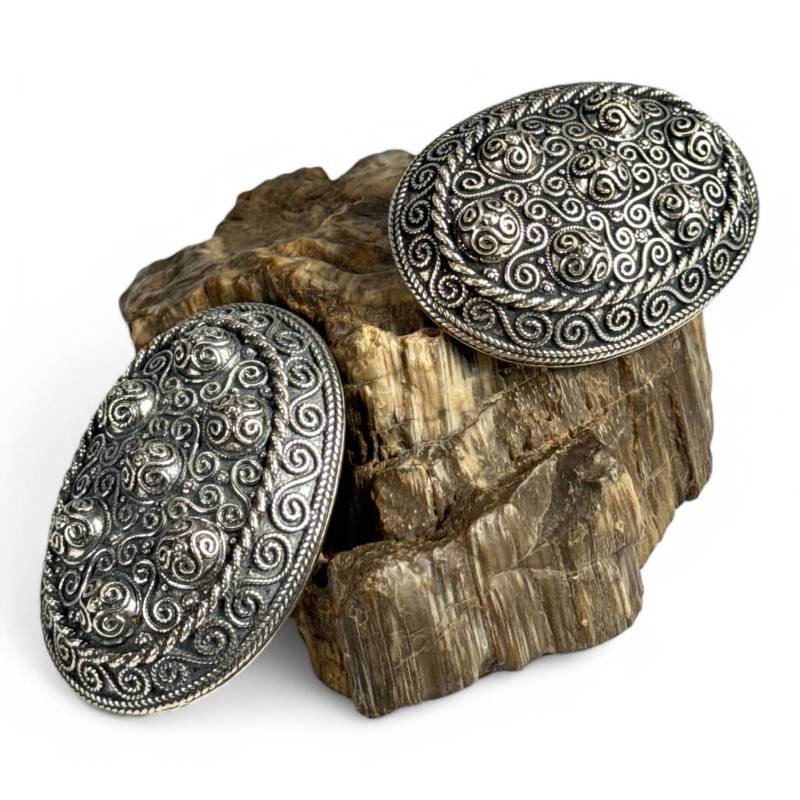 Viking Schildkröte Brosche, Haithabu, Silber - Paar von WulflundJewelry