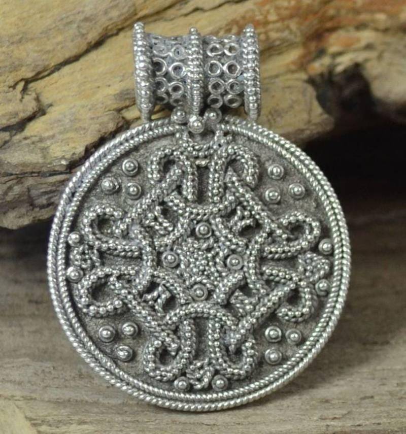 Viking Sterling Silver Pendant Birka Replica Copy Norse Necklace Pagan Jewel Jewelry Vikings Sca Re-Enactment Medieval Middle Ages Replicas von WulflundJewelry
