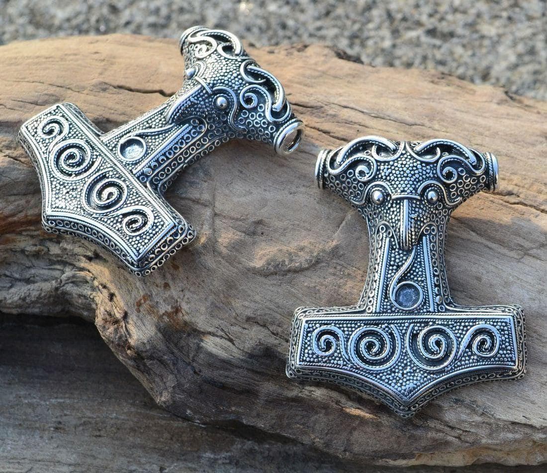 sterling Silber Mjölnir Thors Hammer - Schonen von WulflundJewelry