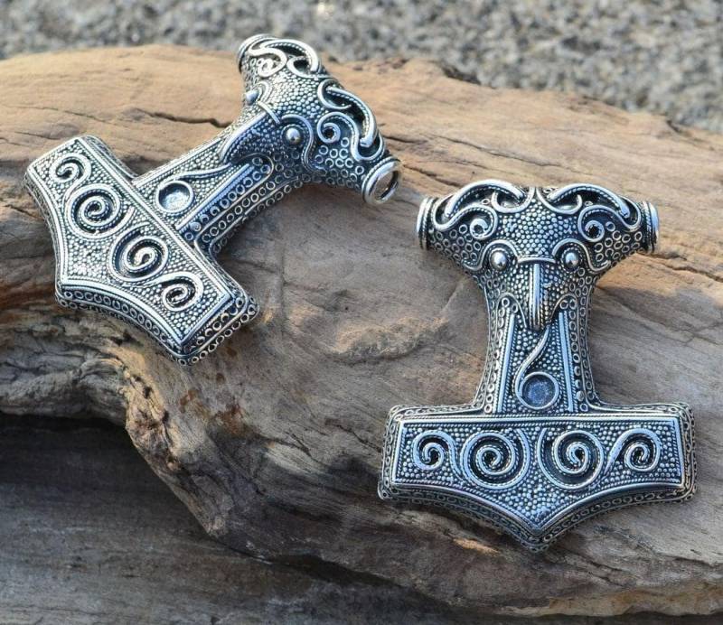 sterling Silber Mjölnir Thors Hammer - Schonen von WulflundJewelry
