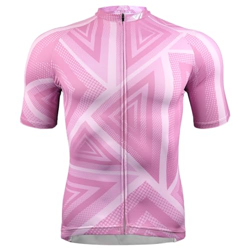 Wulibike Fahrradtrikot Herren Kurzarm Rennrad Trikot Radtrikot Fahrradbekleidung für Männer Violettes Pulver M von Wulibike