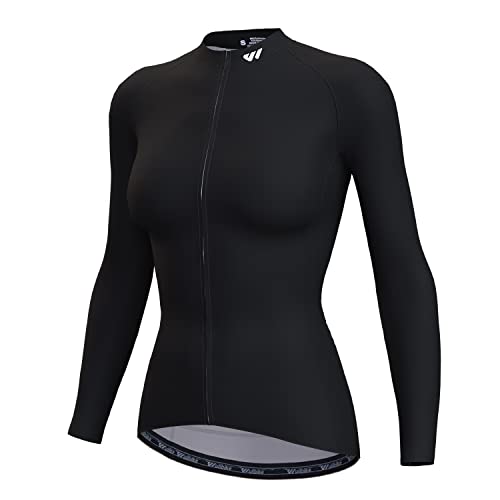 Wulibike Radtrikot Damen Langarm Winter Hautfreundlich und Weich Rennrad Trikot Damen Langarm Winddicht und Warm von Wulibike