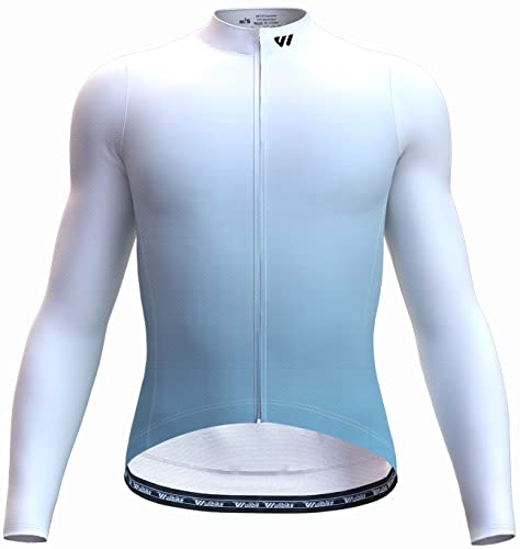 Wulibike Radtrikot Herren Langarm - Rennrad Trikot Herren Reißverschluss mit Taschen, Frühling Herbst Atmungsaktiv feuchtigkeitsaufnahm Radtrikot von Wulibike