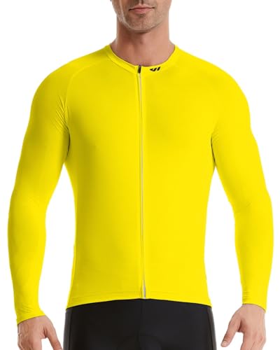 Wulibike Radtrikot Herren Langarm - Rennrad Trikot Herren Reißverschluss mit Taschen, Frühling Herbst Atmungsaktiv feuchtigkeitsaufnahm Radtrikot von Wulibike