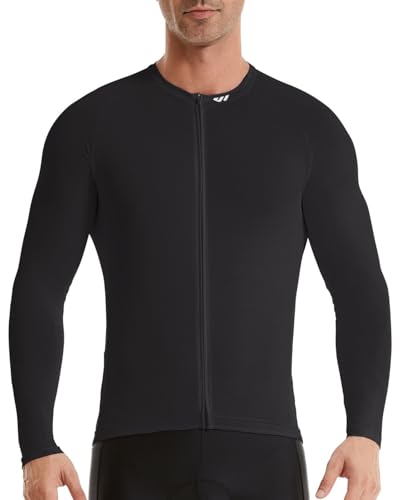 Wulibike Radtrikot Herren Langarm - Rennrad Trikot Herren Reißverschluss mit Taschen, Frühling Herbst Atmungsaktiv feuchtigkeitsaufnahm Radtrikot von Wulibike