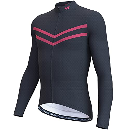Wulibike Radtrikot Herren Langarm - Rennrad Trikot Herren Reißverschluss mit Taschen, Frühling Herbst Atmungsaktiv feuchtigkeitsaufnahm Radtrikot von Wulibike