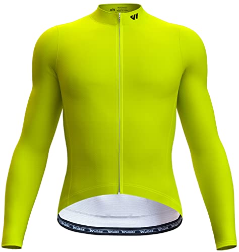 Wulibike Radtrikot Herren Langarm - Rennrad Trikot Herren Reißverschluss mit Taschen, Frühling Herbst Atmungsaktiv feuchtigkeitsaufnahm Radtrikot von Wulibike