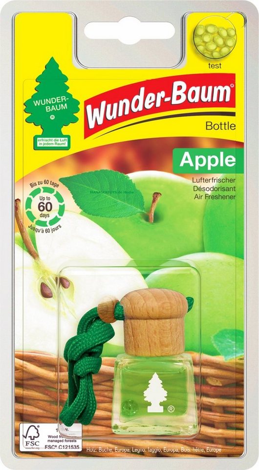 Wunder-Baum Duft-Set Bottle Duft Flakon Apple WUNDERBAUM Lufterfrischer 4,5 ml Apfel von Wunder-Baum