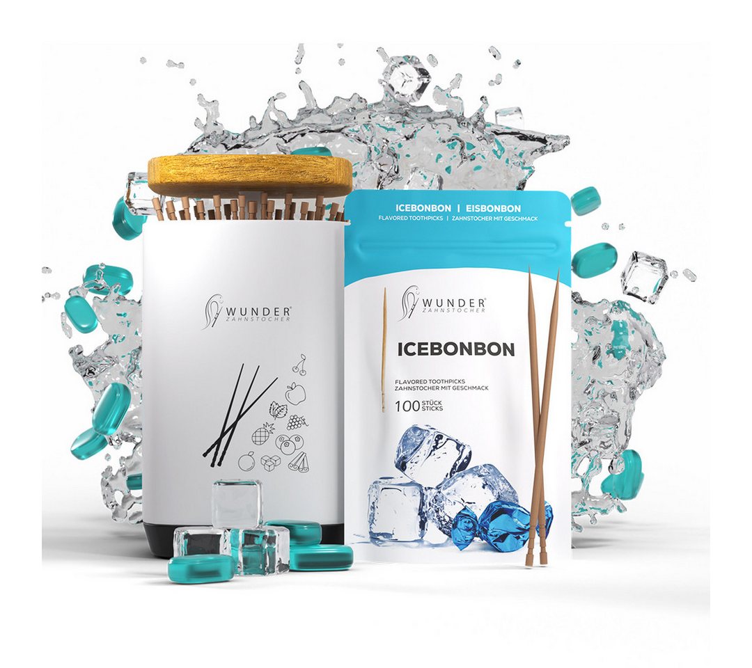 Wunder Zahnstocher Mundpflegecenter Wunder Zahnstocher - 1x Eisbonbon RF + 1x Zahnstocherspender von Wunder Zahnstocher
