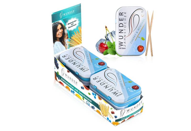 Wunder Zahnstocher Mundpflegecenter Wunder Zahnstocher Display 6er Pack Kirsch Menthol DS von Wunder Zahnstocher