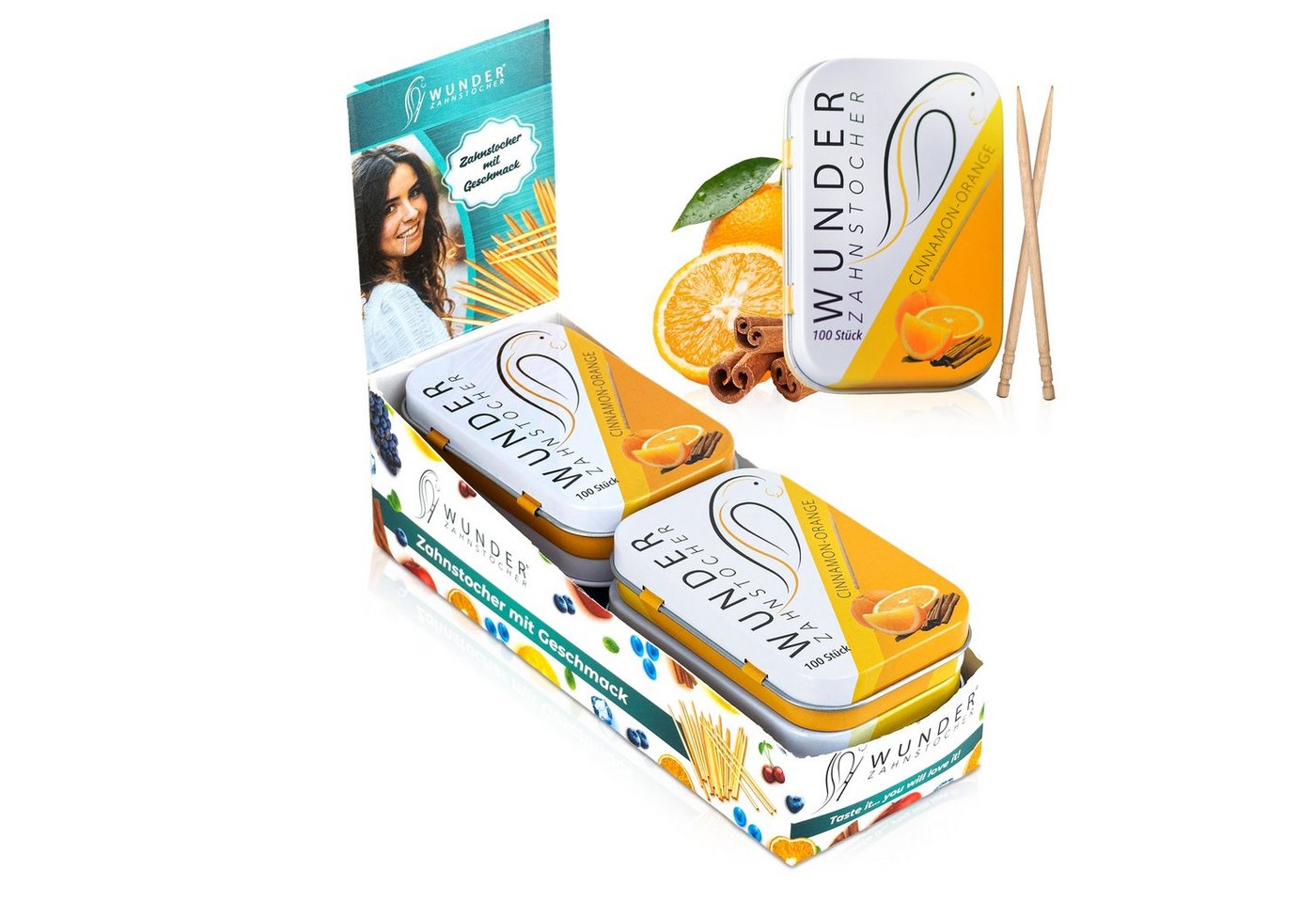 Wunder Zahnstocher Mundpflegecenter Wunder Zahnstocher Display 6er Pack Zimt Orange DS Wunder Zahnstocher Mundpflegecenter Wunder Zahnstocher Display 6er Pack Zimt Orange DS von Wunder Zahnstocher