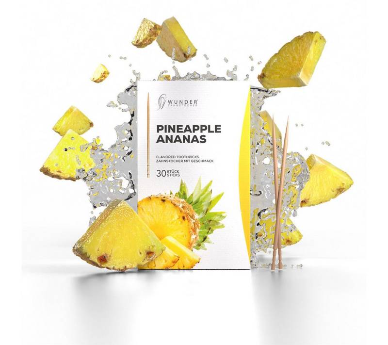 Wunder Zahnstocher Mundpflegecenter Wunder Zahnstocher mit Geschmack - 30er Single Pack Ananas von Wunder Zahnstocher