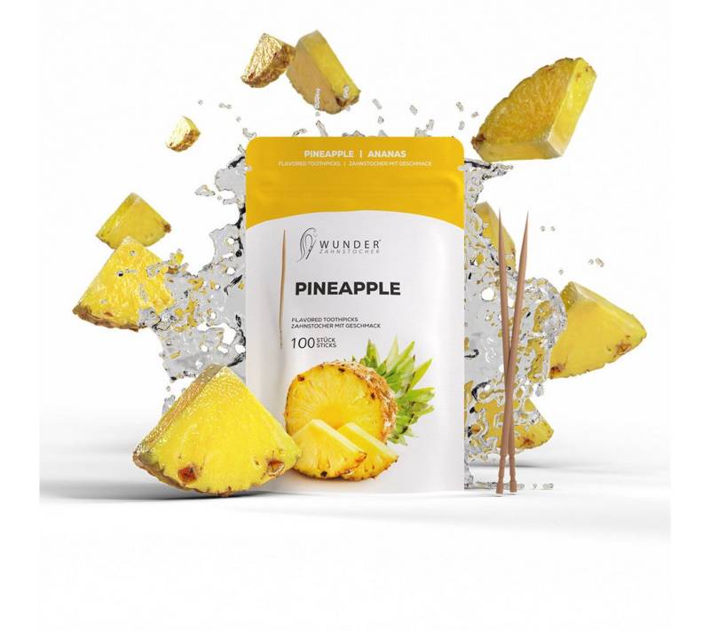Wunder Zahnstocher Mundpflegecenter Wunder Zahnstocher mit Geschmack - Refill Pack - Ananas von Wunder Zahnstocher