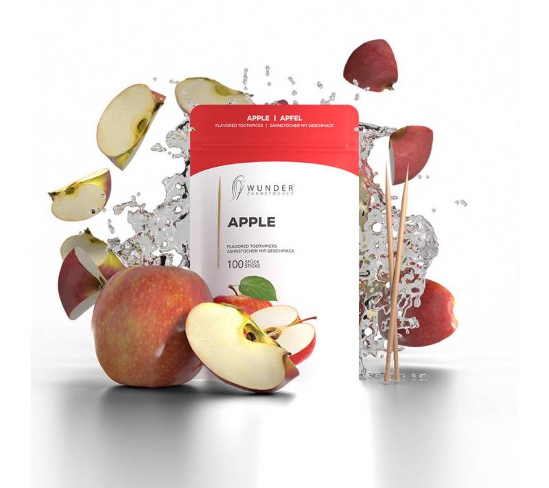 Wunder Zahnstocher Mundpflegecenter Wunder Zahnstocher mit Geschmack - Refill Pack - Apfel von Wunder Zahnstocher