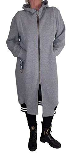 COOLER Damen Sweat-Mantel Hoody-Jacke Mega Warm und Kuschelig (GREY) von Wunder&Schön