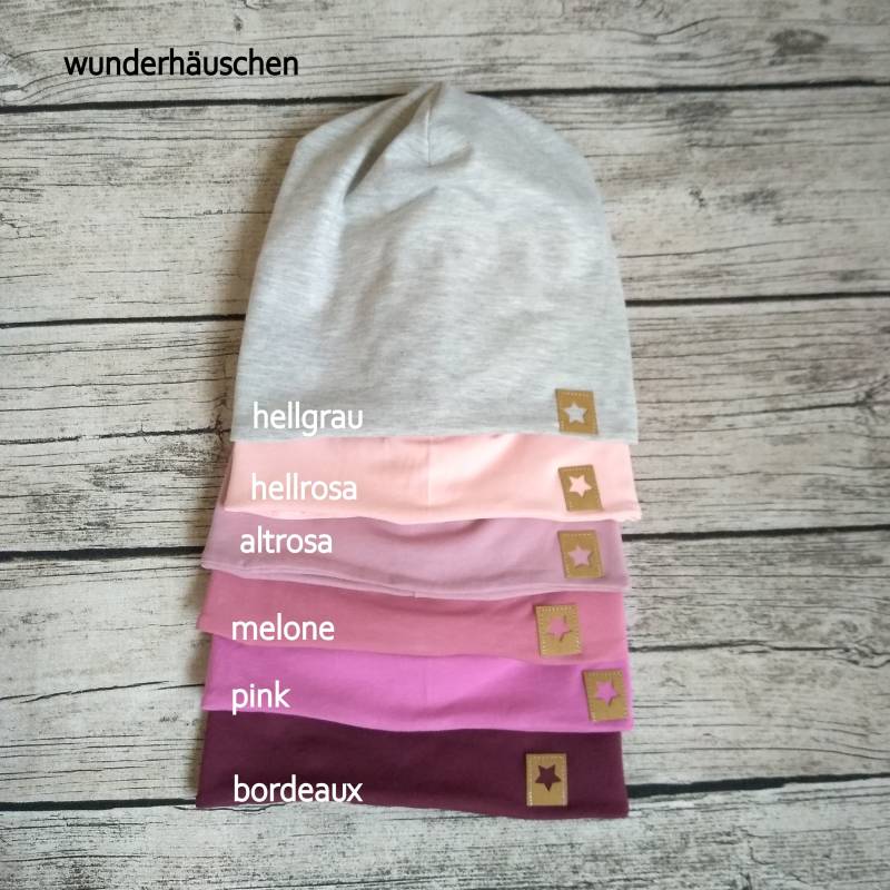 Mütze/Beanie Für Kinder Oder Erwachsene Uni Einfarbig Gr. 46 - 56 von Wunderhaeuschen