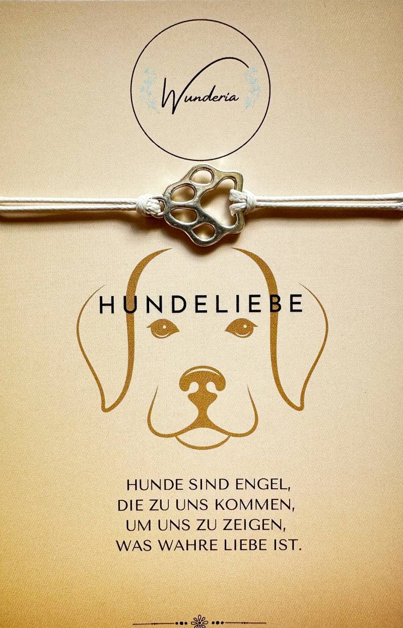 Hundeliebe Edelstahl Armband Hundepfote Hundearmband Hund Pfote Hundeliebhaber Tierliebe von Wunderia