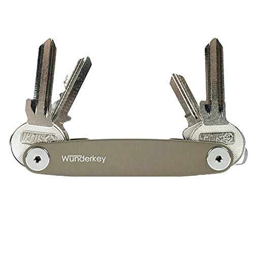 Wunderkey Exclusive Olive (2-8 Schlüssel) – der Schlüssel-Organizer Made in Germany in Premium Qualität, Key-Organizer, Schlüssel-Etui, Schlüsselhalter, Schlüsselbund Organizer, Manufaktur-Qualität von Wunderkey