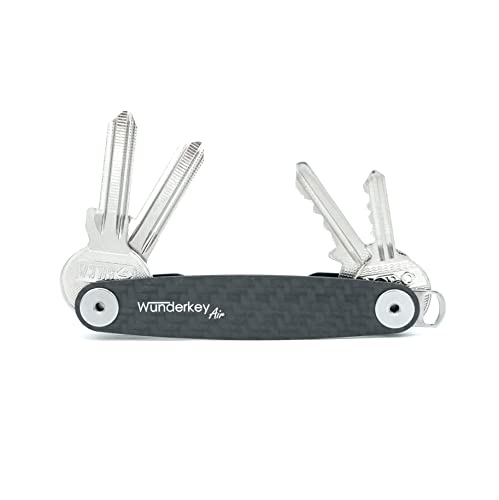 Wunderkey Carbon Air (2-12 Schlüssel) – der Schlüssel-Organizer Made in Germany in Premium Qualität, Carbon Key-Organizer, Schlüssel-Etui, Schlüsselbund Organizer, entwickelt für Lufthansa von Wunderkey