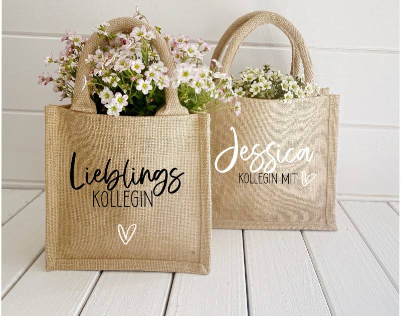 Geschenktasche Lieblingskollegin - Personalisierbar Mit Namen von WunderlichWohnen