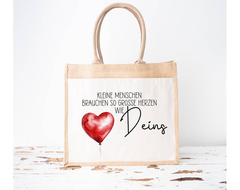 Jutetasche Dankeschön Von Kleinen Menschen von WunderlichWohnen
