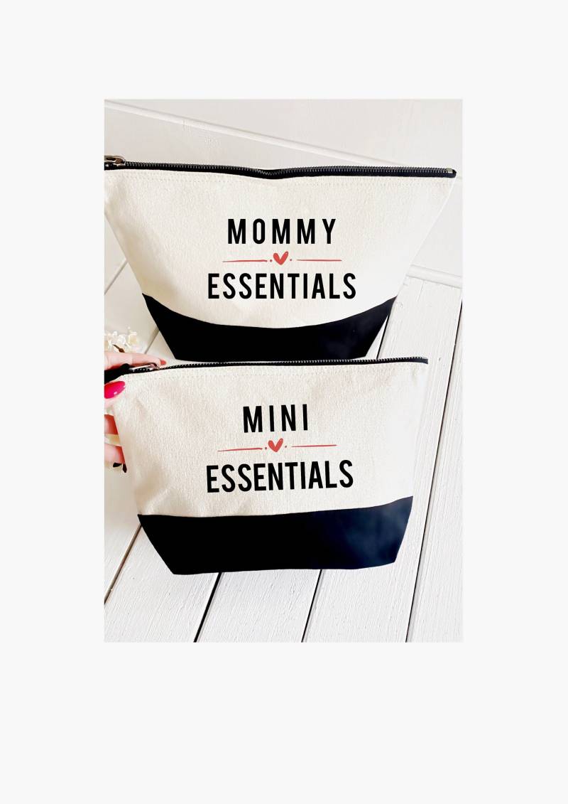 Mama | Mini Mommy Baby Wickeltasche Windeltasche Kosmetiktasche Kulturbeutel Babyshower Geburt Geschenkidee von WunderlichWohnen