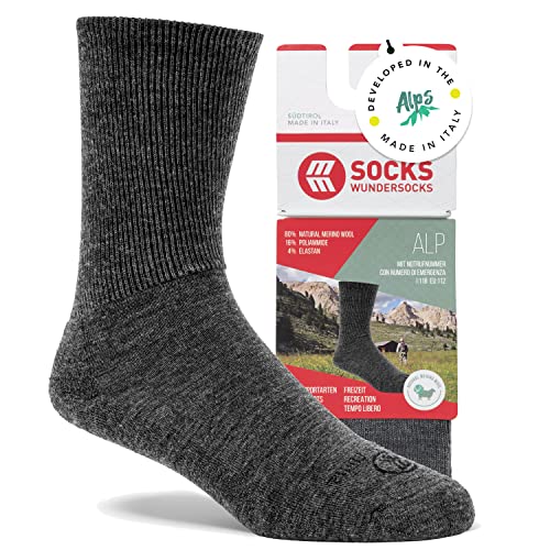 Wundersocks Alp (36/38, Dunkelgrau) von Wundersocks