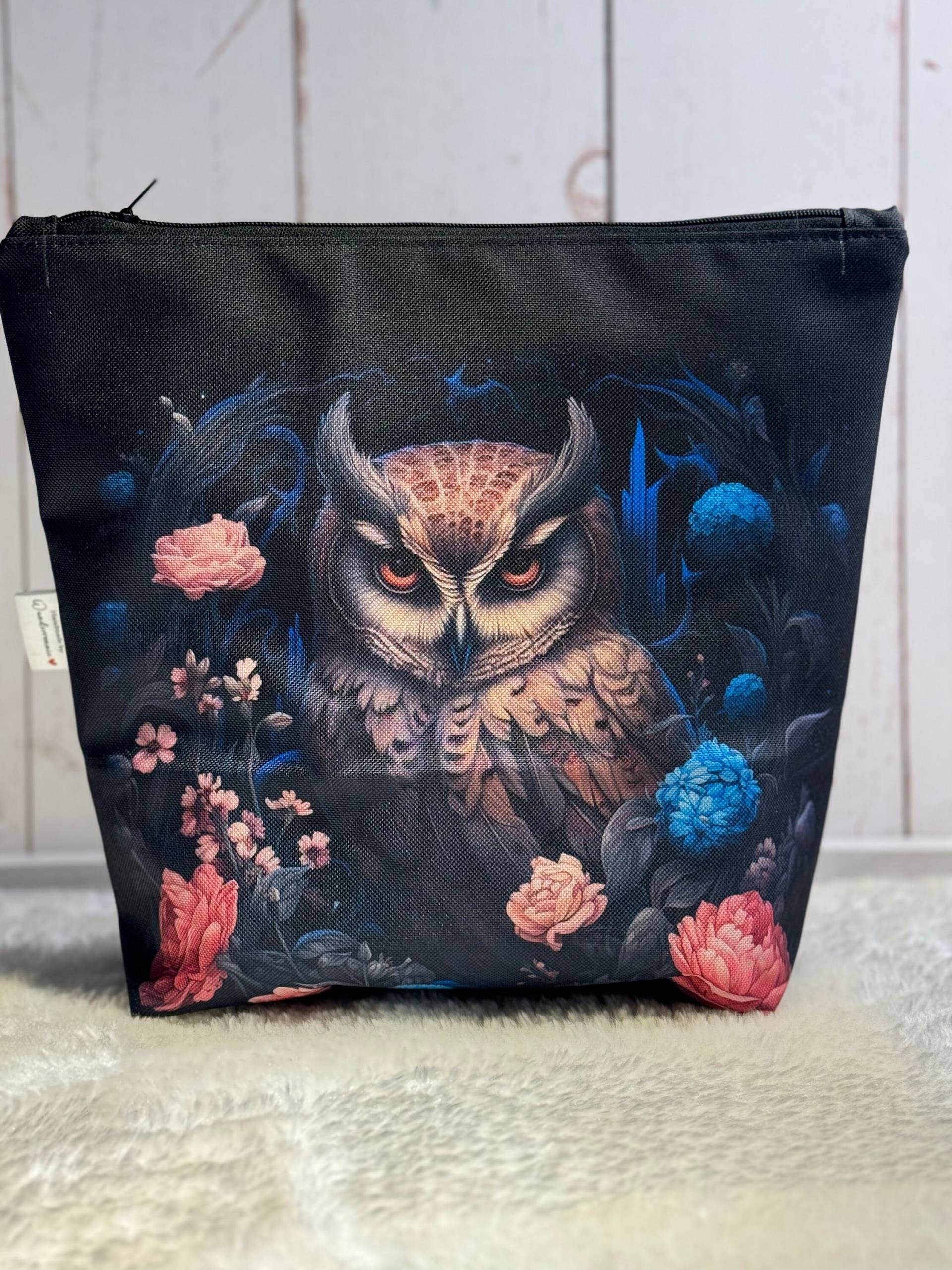 Kosmetiktasche Xl Gothic Eule Kosmetiktasche Xl Gothic Eule von Wundervonnie