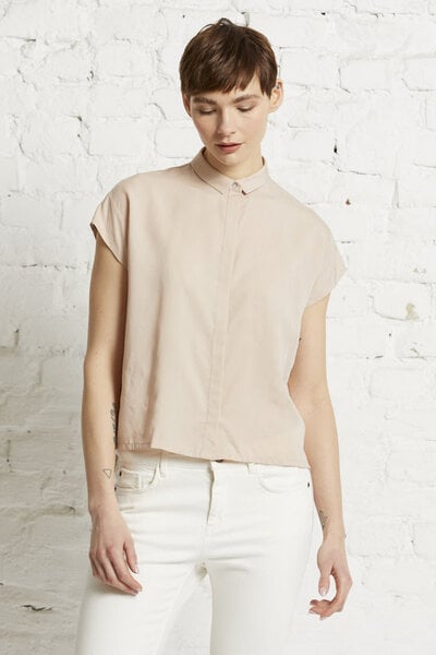 Wunderwerk Damen Bluse, kurzärmelig, "TENCEL square blouse 1/2" von Wunderwerk