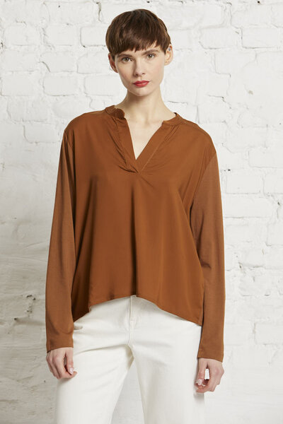Wunderwerk Damen Bluse "Henley blouse TENCELmix" von Wunderwerk