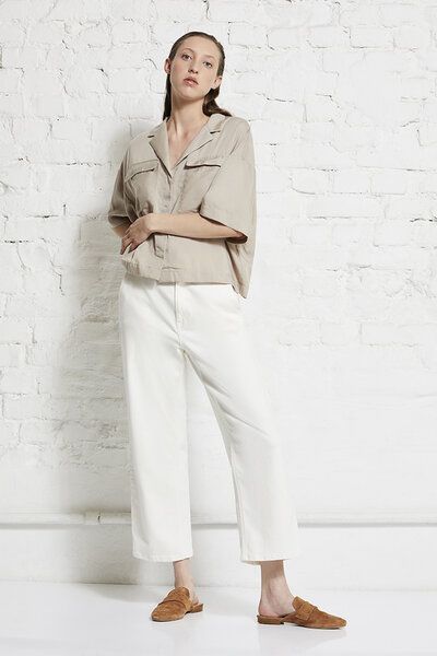 Wunderwerk Damen Bluse aus Tencel "Utility revers blouse TENCEL" von Wunderwerk