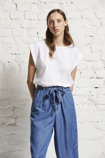 Wunderwerk Damen T-Shirt aus Biobaumwolle und Modal "Rib top TENCELmix" von Wunderwerk