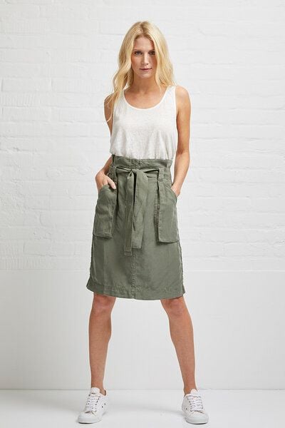 Wunderwerk Linen TENCEL cargo skirt von Wunderwerk
