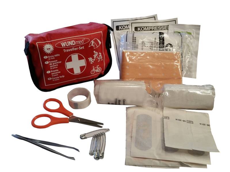 Wundmed Erste-Hilfe-Set 4x Erste Hilfe Set Wundmed 32tlg Erste Hilfe Set`s, (Stück, 4 St), Notfallmedizin Notfalltasche Reise Set Verbandtasche von Wundmed