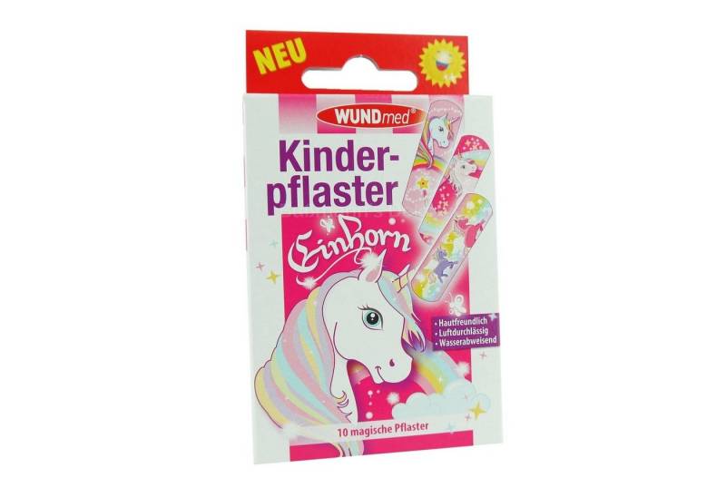 Wundmed Wundpflaster 100 Stück Kinderpflaster Einhorn 10 x 10 Stück (Set, 100 St., Kinderpflaster), Pflaster Wundpflaster Kinderwundpflaster Wundverband von Wundmed