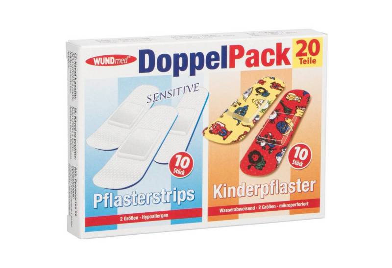 Wundmed Wundpflaster WUNDmed® Doppelpack 20-teilig Pflasterstrips + Kinderpflaster von Wundmed